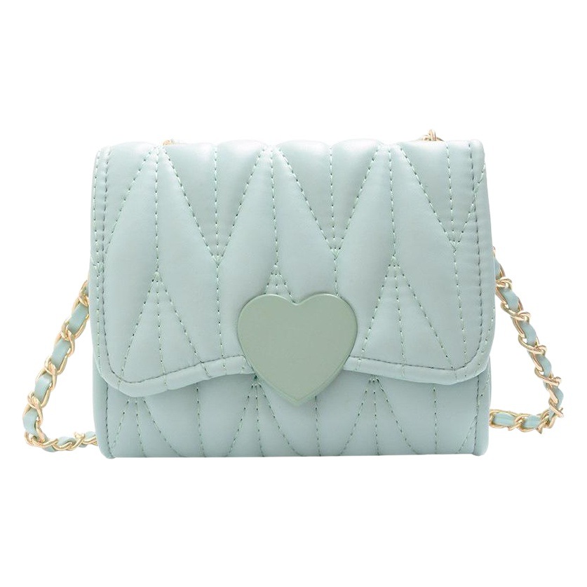 Estilo coreano 2021 otoño e invierno nuevo bolso de los niños de moda bolso de la cadena de hombro de las niñas amor crossbody mini bolso cuadrado