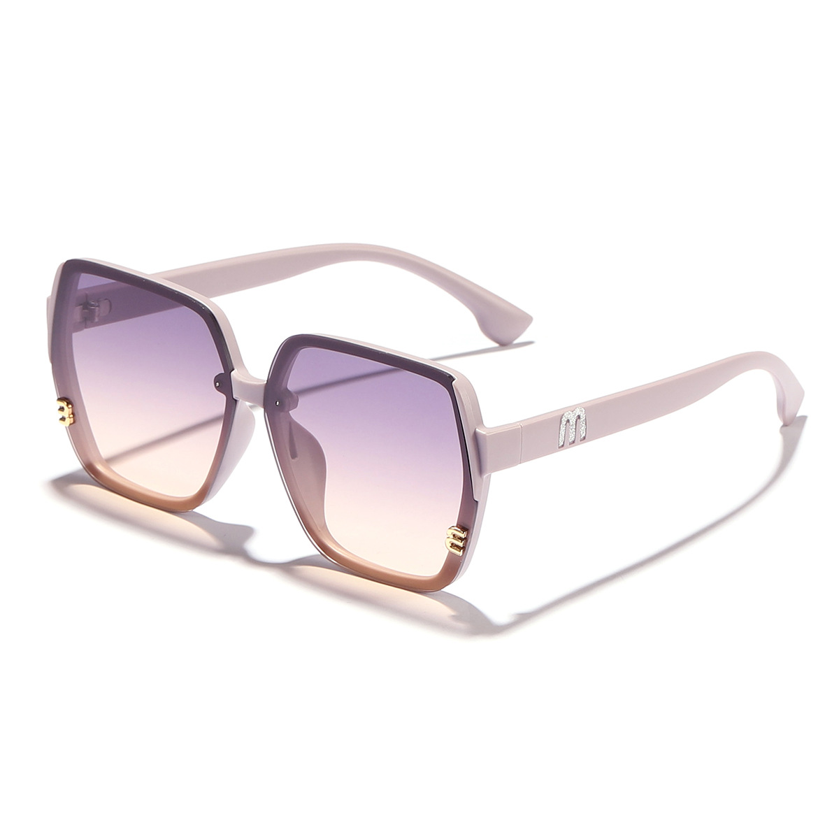 Nuevas gafas de sol de montura cuadrada de estilo alfabético simple de estilo coreano transfronterizo