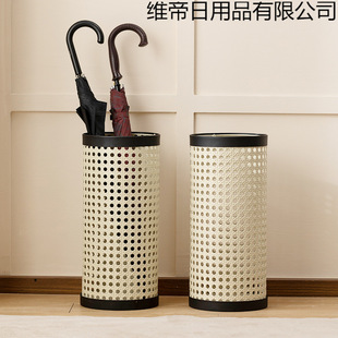 Rattan Design Cafe Rack B&B Style Imitation Umbrella Bucket Japanese Style Household Umbrella Storage Normcore Cream Umbrella Rack
