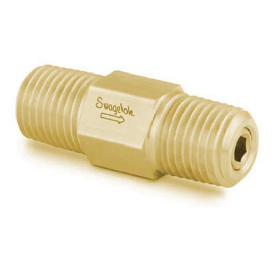 世伟洛克B-4CPA2-350黄铜提升阀芯单向阀1/4in.外螺纹350-600psig