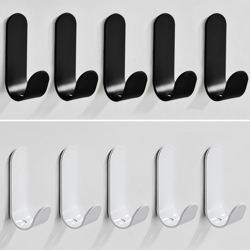 Manufacturer's hooks without punching holes on the wall behind the bathroom door coat hooks metal iron hardware coat hooks kitchen strong sticky hooks