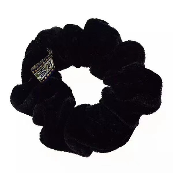 국경을 넘어 인기 있는 초대형 한국산 벨벳 머리끈, 한국어 세탁 라벨이 있는 심플한 머리끈, 헤어 액세서리