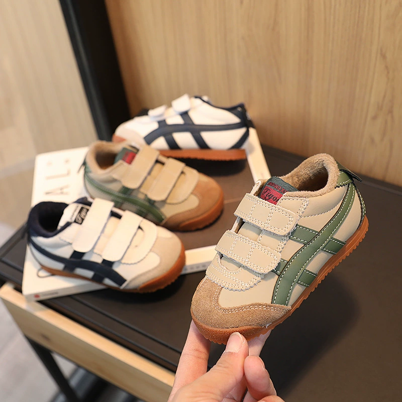 Детская обувь Forrest Gump 2023 Весенняя Новая корейская детская обувь Gump на флисовой подкладке, хлопковая обувь для мальчиков