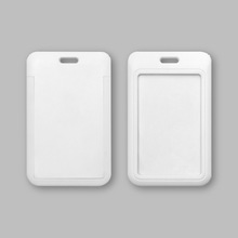 厂家批发塑料卡套纯白推合滑盖卡套学生饭卡校园卡套公交挂绳