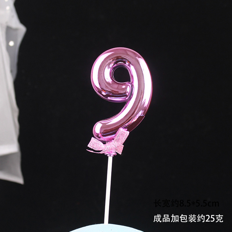 Decoración digital para pasteles 0-9, 3D oro/rosa, inserto para cumpleaños – Mayorista de Yiwu image 60