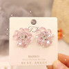 Summer fashionable earrings, zirconium, crystal, factory direct supply, internet celebrity