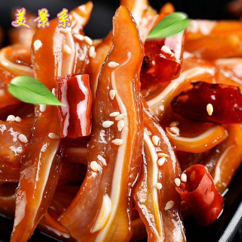 休閑麻辣零食小吃脆耳哆軟骨魔芋爽豬脆骨素豬耳尖即食小包裝批發