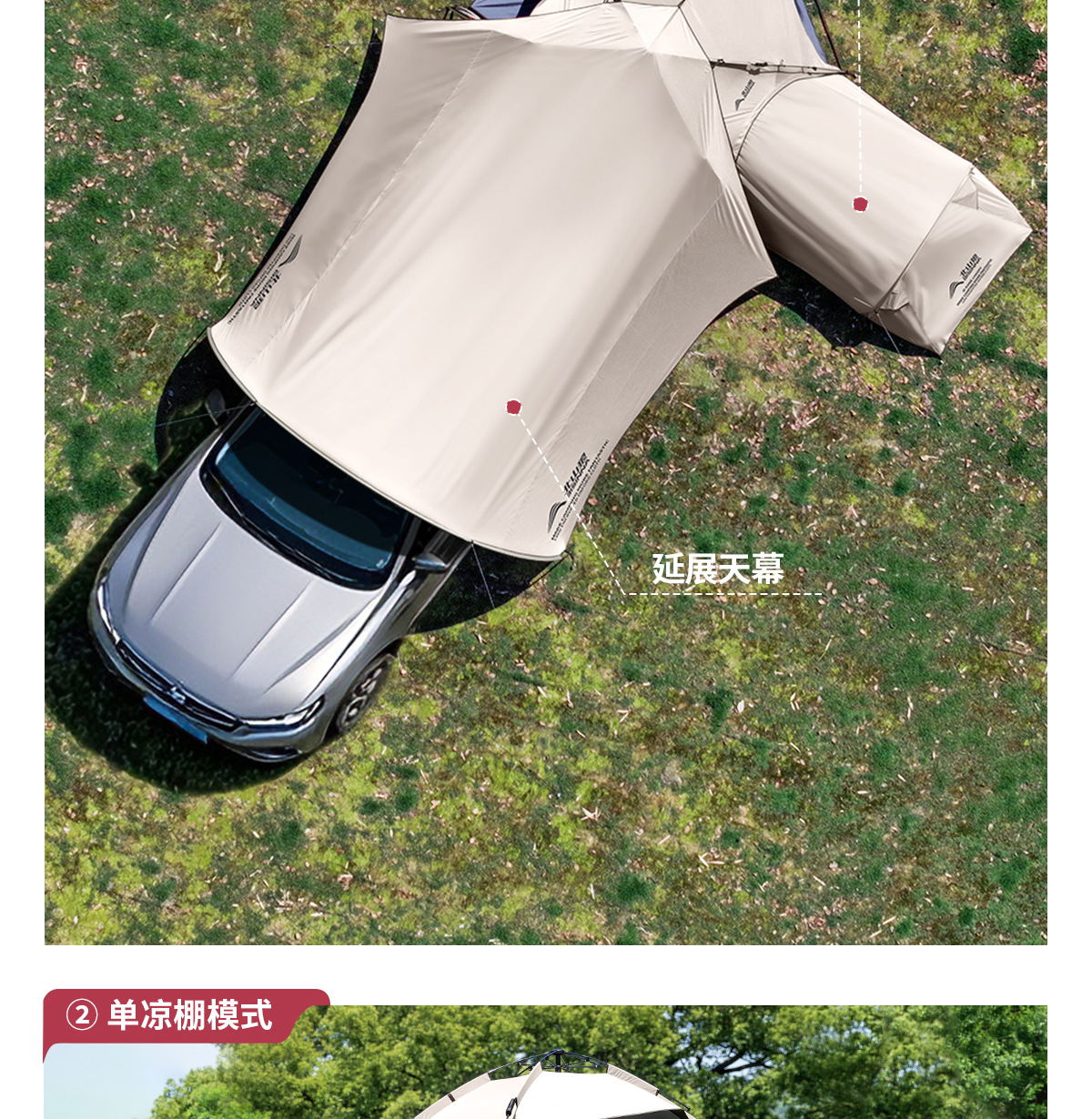 Dome Canopy Tent Outdoor Sunshade New Camping Style Fully Automatic Quick-Open Sunshade Titanium Black Coating 2026 New Model