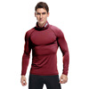 High quick dry street sports T-shirt, European style, long sleeve, tight, plus size