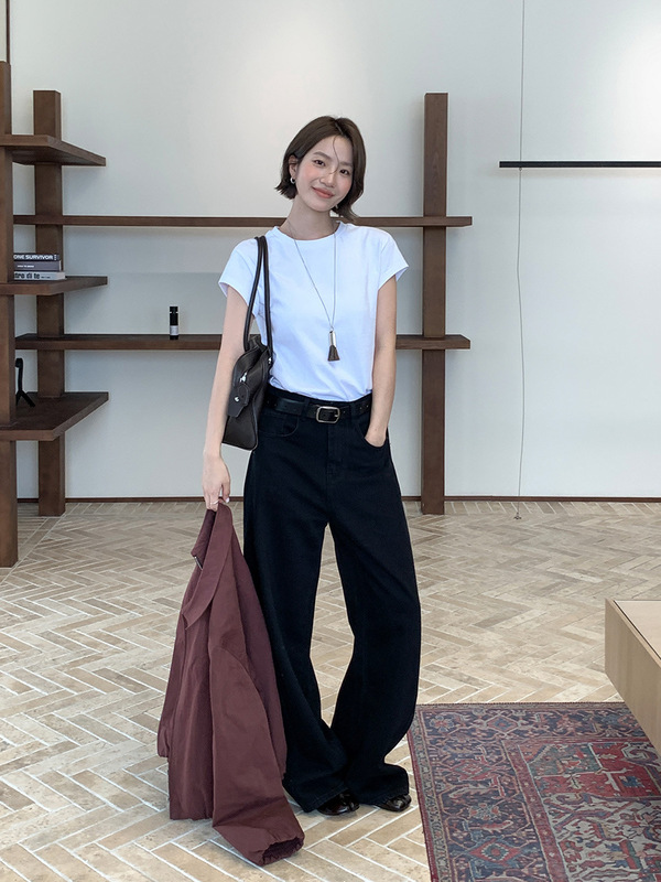 木兰 简约基础款百搭T恤女2025十三行秋季新款内搭棉质短袖 56590|undefined