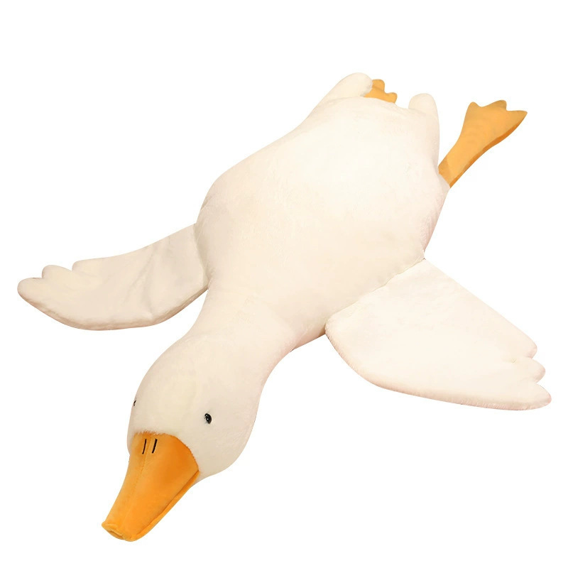 Cute gran gansos blancos almohada juguetes de peluche muñecas de ganso muñecas de tela muñeca dormir en la cama regalo de cumpleaños para chicas