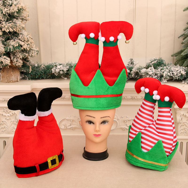 Nuevo sombrero creativo de Navidad sombrero de payaso elfo decoraciones de Navidad regalo de Navidad sombrero de hombre viejo