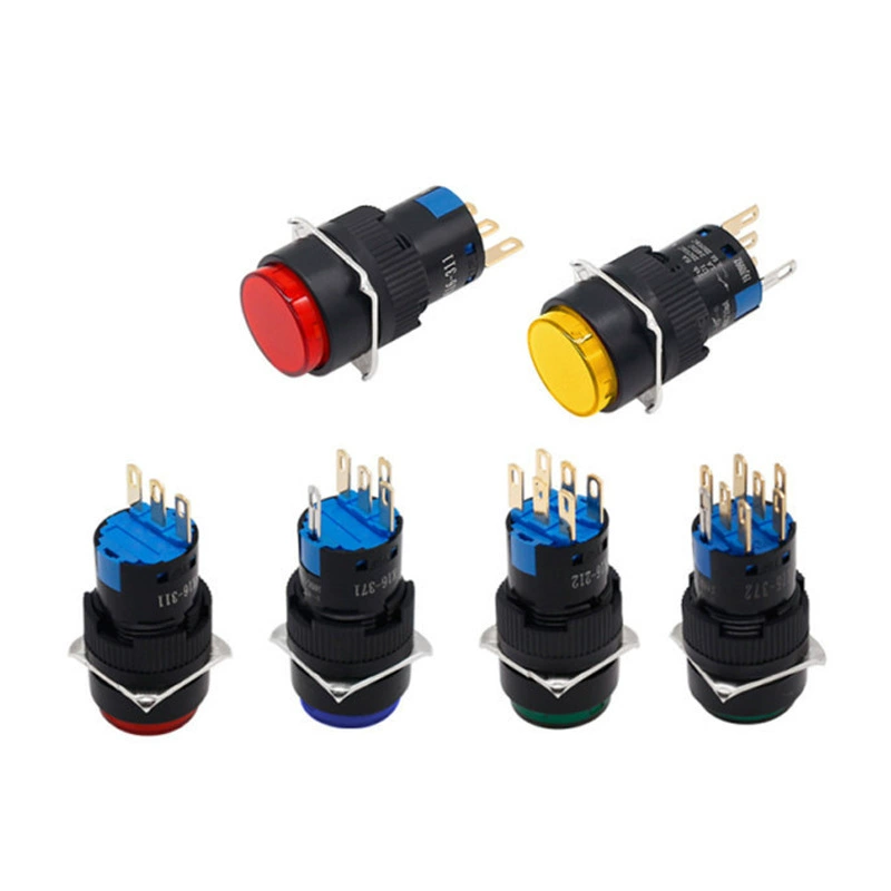 Round button, switch key, power supply, foot strap with light, 16mm