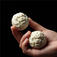 象牙果雕刻手球保健球貔貅手把件茶道茶宠摆件按摩球手部锻炼送礼