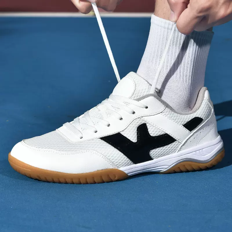 跨境新款专业网球鞋男女款透气轻便防滑乒乓球鞋比赛训练羽毛球鞋