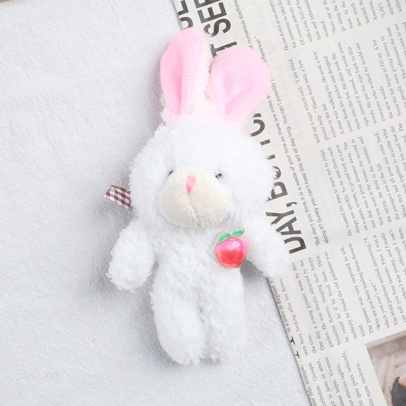 新しいかわいいウサギのぬいぐるみピンクの長い耳ワンピースウサギバッグペンダントアクセサリーウサギのペンダント|undefined