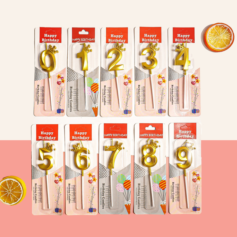 クラウンデジタル誕生日キャンドルゴールデン年齢レターキャンドル卸売ベーキングケーキデコレーションパーティー用品外国貿易|undefined