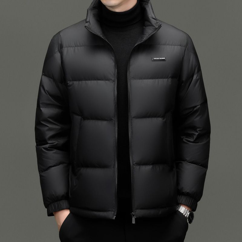2025 New Winter down Jacket Men's Casual Fashion Stand Collar Loose Thickened White Duck down Men's Jacket
