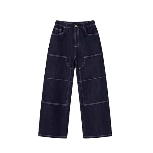 Wide-leg jeans for women, new autumn styles, flowing, lazy, casual, floor-length straight-leg pants