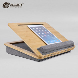 Samexi Bamboo Lap Table Computer Table Bed Small Table Adjustable Angle Lap Table Car Computer Table