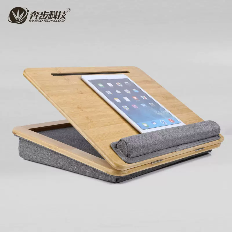 samexi 楠竹膝上桌电脑桌床上小桌子可调角度膝上桌车载电脑桌