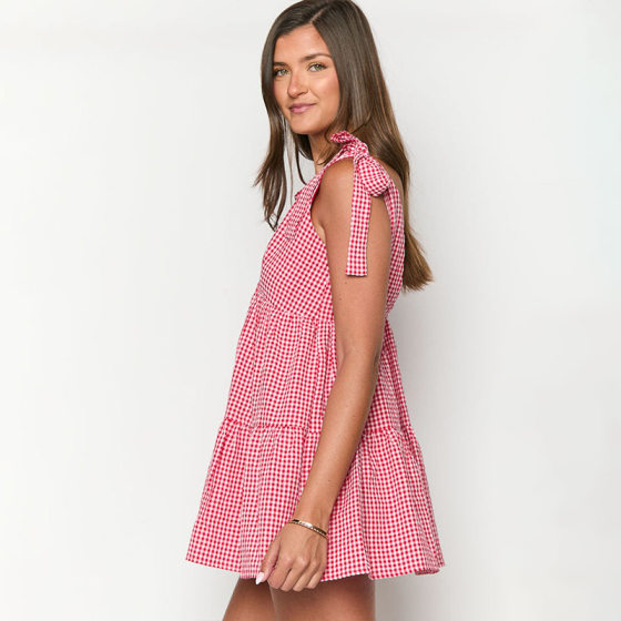 New 2025 Spring and Summer New Cross-border Amazon European and American Women's Casual Strap Vest V-neck Short dress
