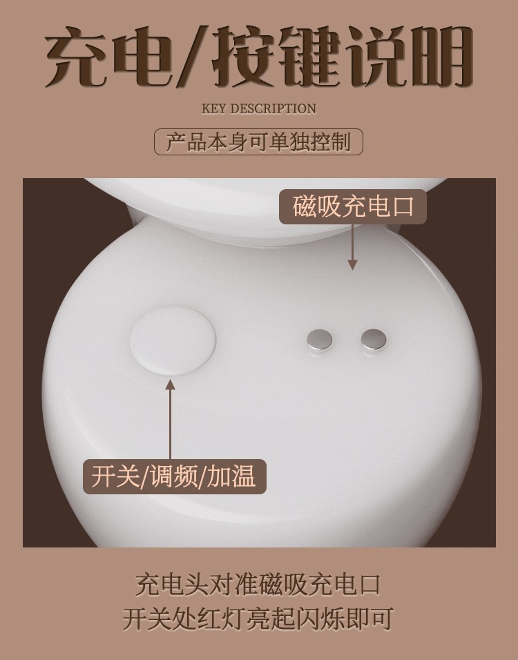 Soft Silicone Remote-Controlled Vibrating Egg with Telescopic Action — detail image 10