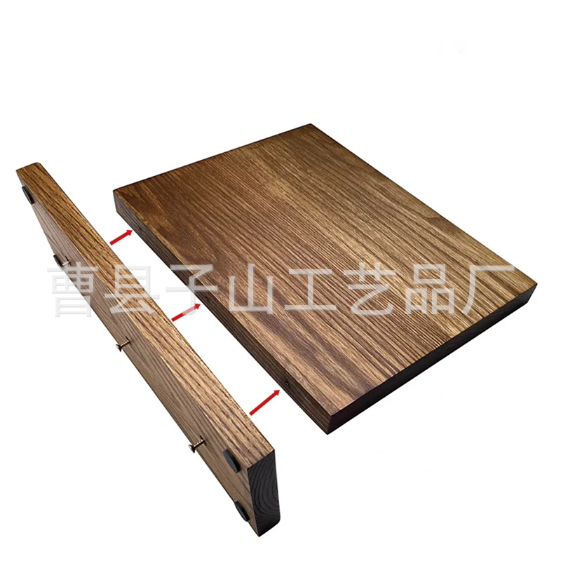 Madera sólida de doble cara cuchillo de absorción magnética estante de almacenamiento de madera para herramientas de cocina estante de almacenamiento magnético multifuncional sin perforación