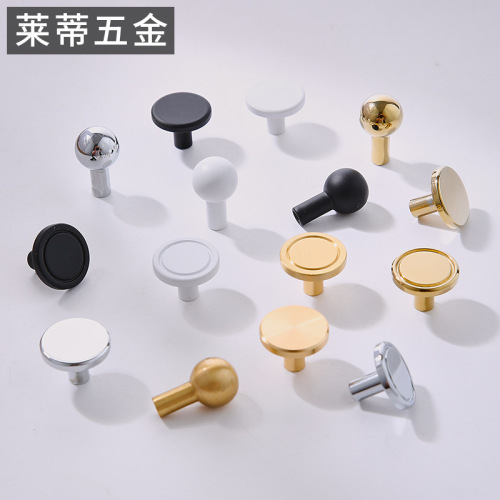 Brass Pull Handle Accessories Copper Head Modern Simple Minimalist Luxury Golden Silver Black White Hardware Copper Buckles