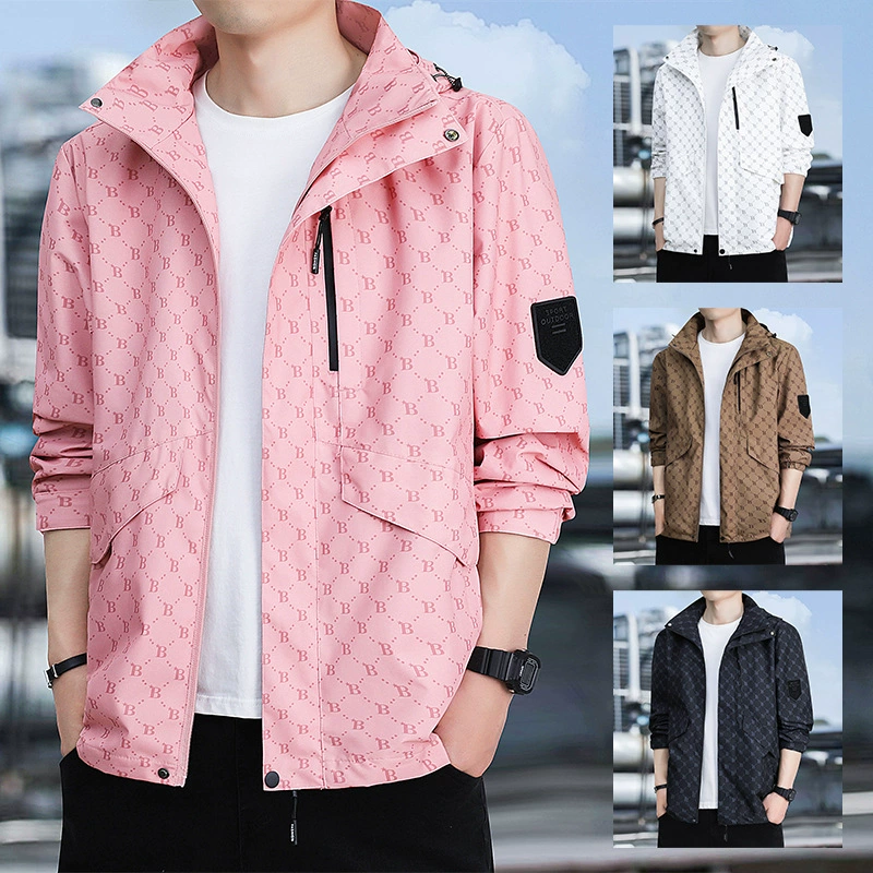 Весенняя и осенняя куртка мужская функциональная куртка для мальчиков ветрозащитная куртка на открытом воздухе спортивная буква B одежда