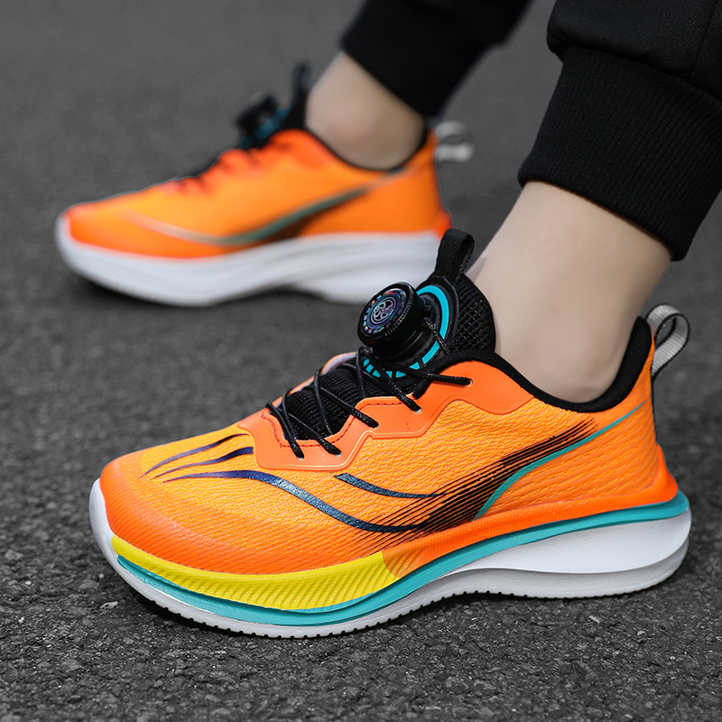 Red Rabbit 6pro Feimian Superficie de malla transpirable Calzado deportivo para niños Nuevos zapatos con botones para niños y niñas Zapatillas para correr para estudiantes