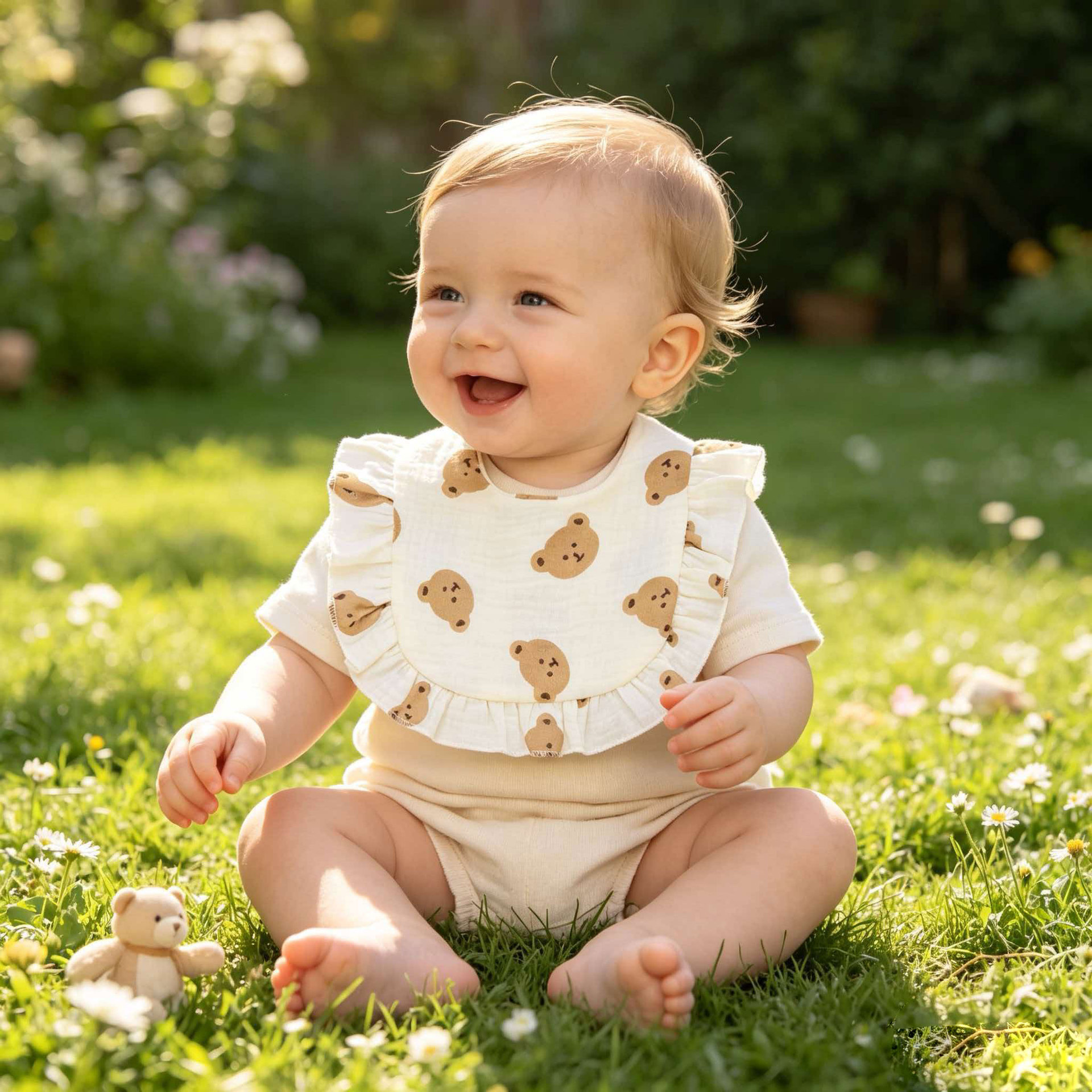 Baberos de encaje para bebés, paños estampados de algodón puro para babas, bandas de gasa transpirables para el cuello