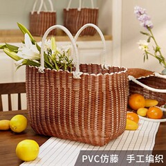 ピクニックバスケット観光買い物バスケット買い物バスケットお土産バスケット織りバスケットビーチバッグ夏insピクニックバスケット