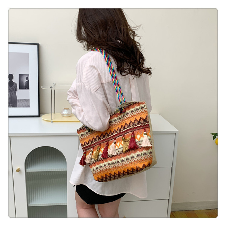 Women's Large All Seasons Canvas Ethnic Style Tote Bag display picture 4