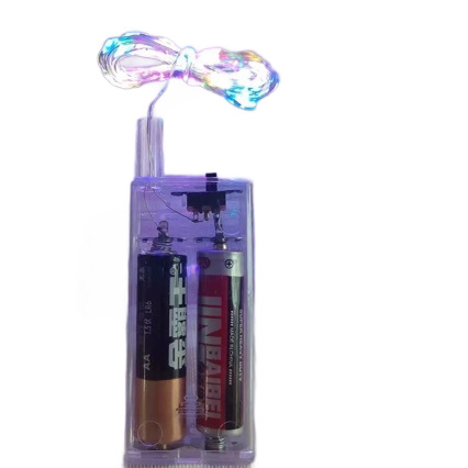 Cadena de luces LED de alambre de cobre con batería de botón, de plástico, impermeable IP68, para flores y regalos