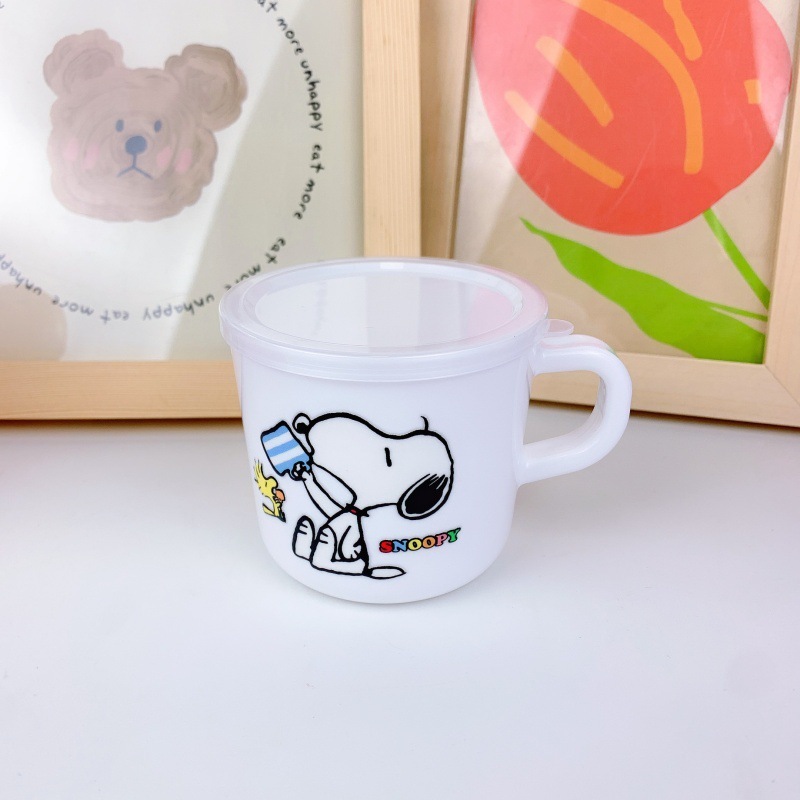 子供用ハンドルウォーターカップ幼稚園ドリンクカップステッチクロミ蓋付き漫画ミルクカップドリンクカップ|undefined