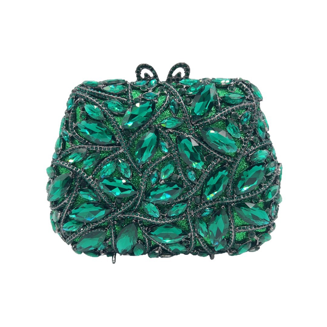 Clutch envuelto cristal de vidrio pesado bolsas de mano diamantes bolsas de cena bolsas de boda bolsas duras