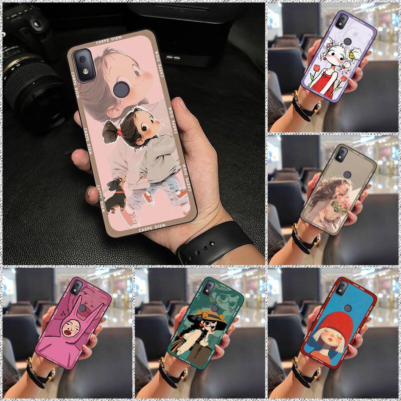 Suitable for TCL phone cases, anime style for men and women, solid color silicone, full edge protection, creative and personalized, youthful soft case, digital CP Suitable for TCL phone cases, anime style for men and women, solid color silicone, full edge protection, creative and personalized, youthful soft case, digital CP