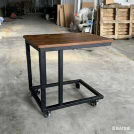 新款可移动小茶几带轮沙发边铁艺小桌子置物架子