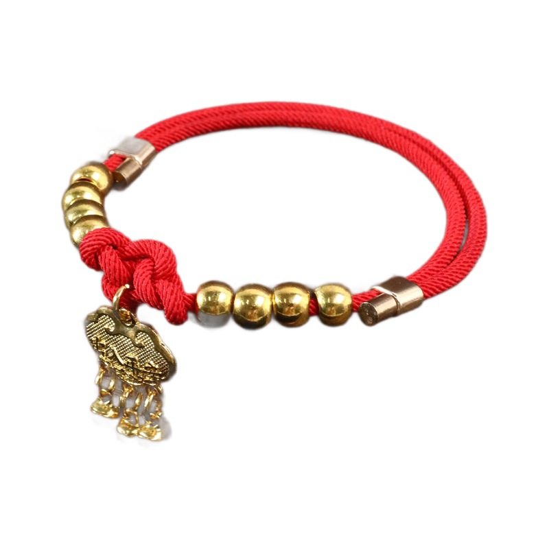 Gato pequeño perro madera de alcanfor ajustable estilo nacional nudo Ruyi collar para mascotas multicolor repelente de insectos suministros para gatos