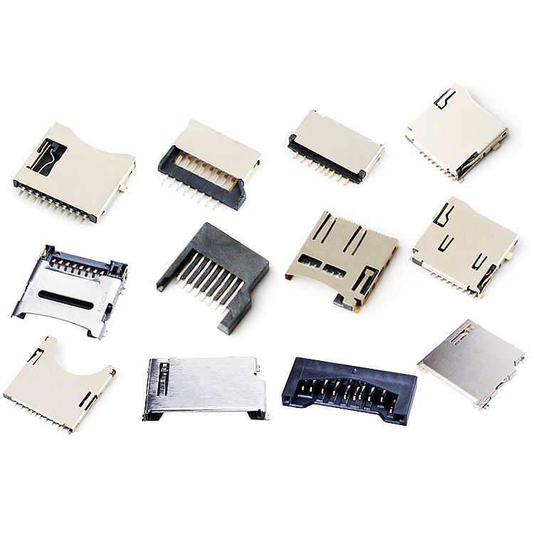 Supply tf/SD/SIM card holder simple 07 self-elastic flip-up cover microsimpush8P internal and external welding card holder