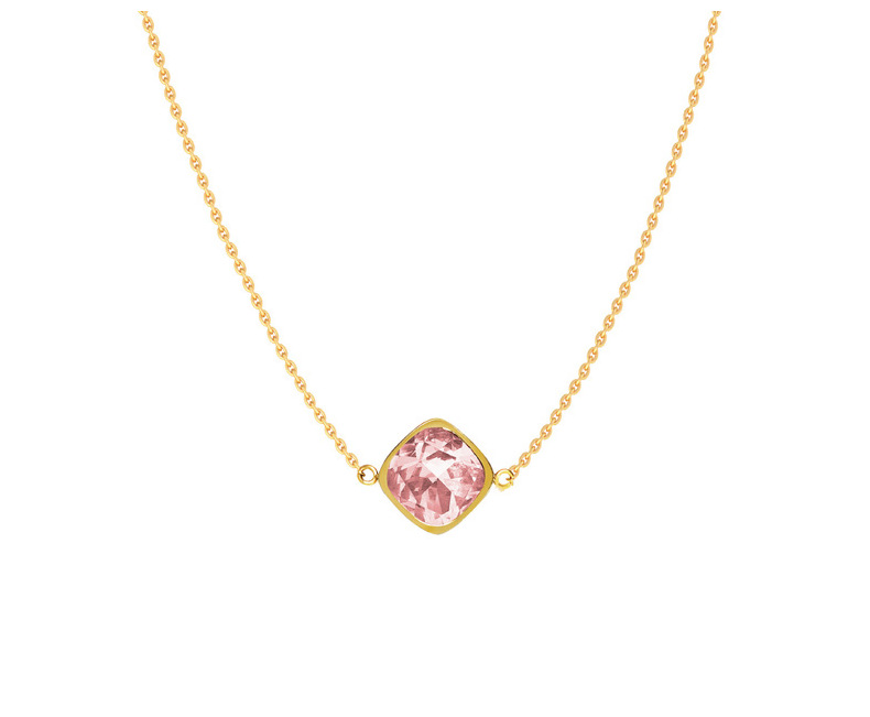 9g Weight Artificial Crystal Pendant Material Pendant Necklace Classification Titanium Steel Chain Material cable chain Chain Type 1 Piece Quantity Holiday, Daily Occasion Artificial Crystal, Titanium Steel Material Geometric Pattern All Seasons Season Unisex Gender Lady Style Lady Geometric Artificial Crystal Titanium Steel Cable Chain Pendant Necklaces Wholesale 14