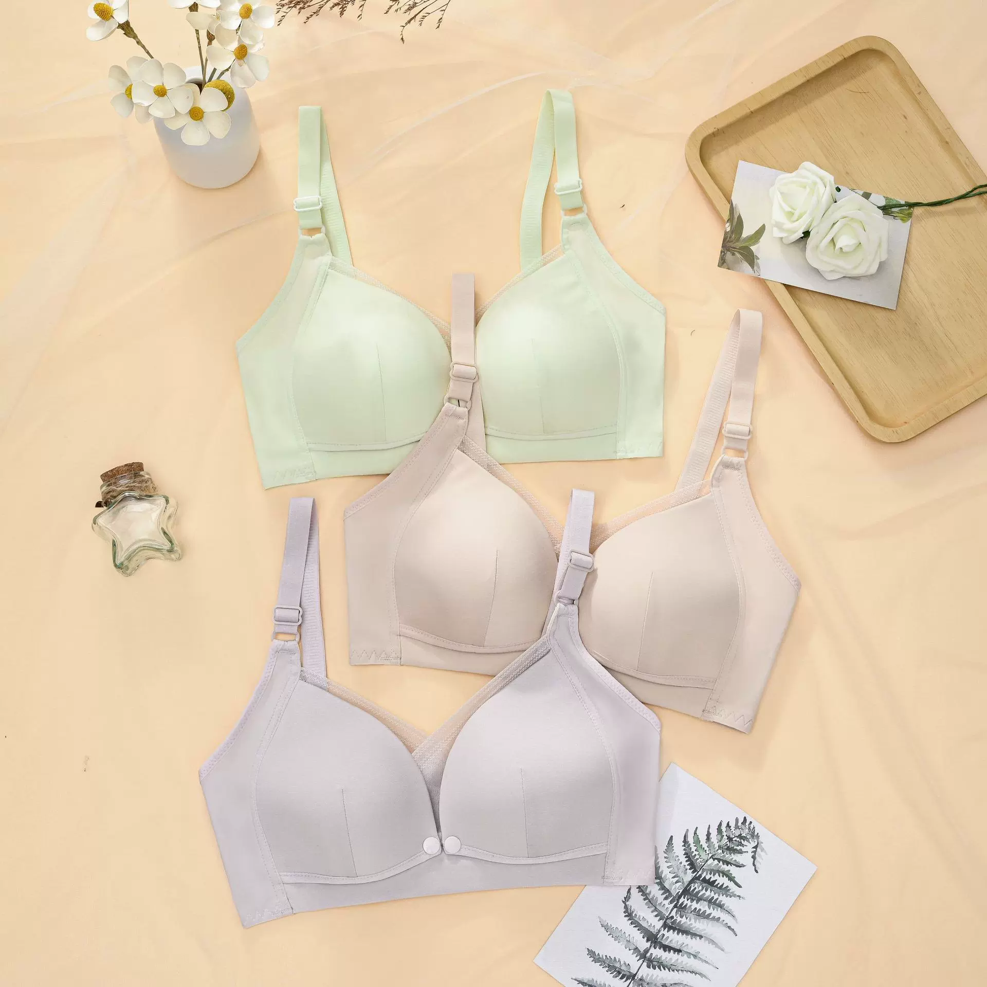 孕妇哺乳内衣怀孕期专用产后喂奶文胸聚拢防下垂夏季薄款胸罩大码