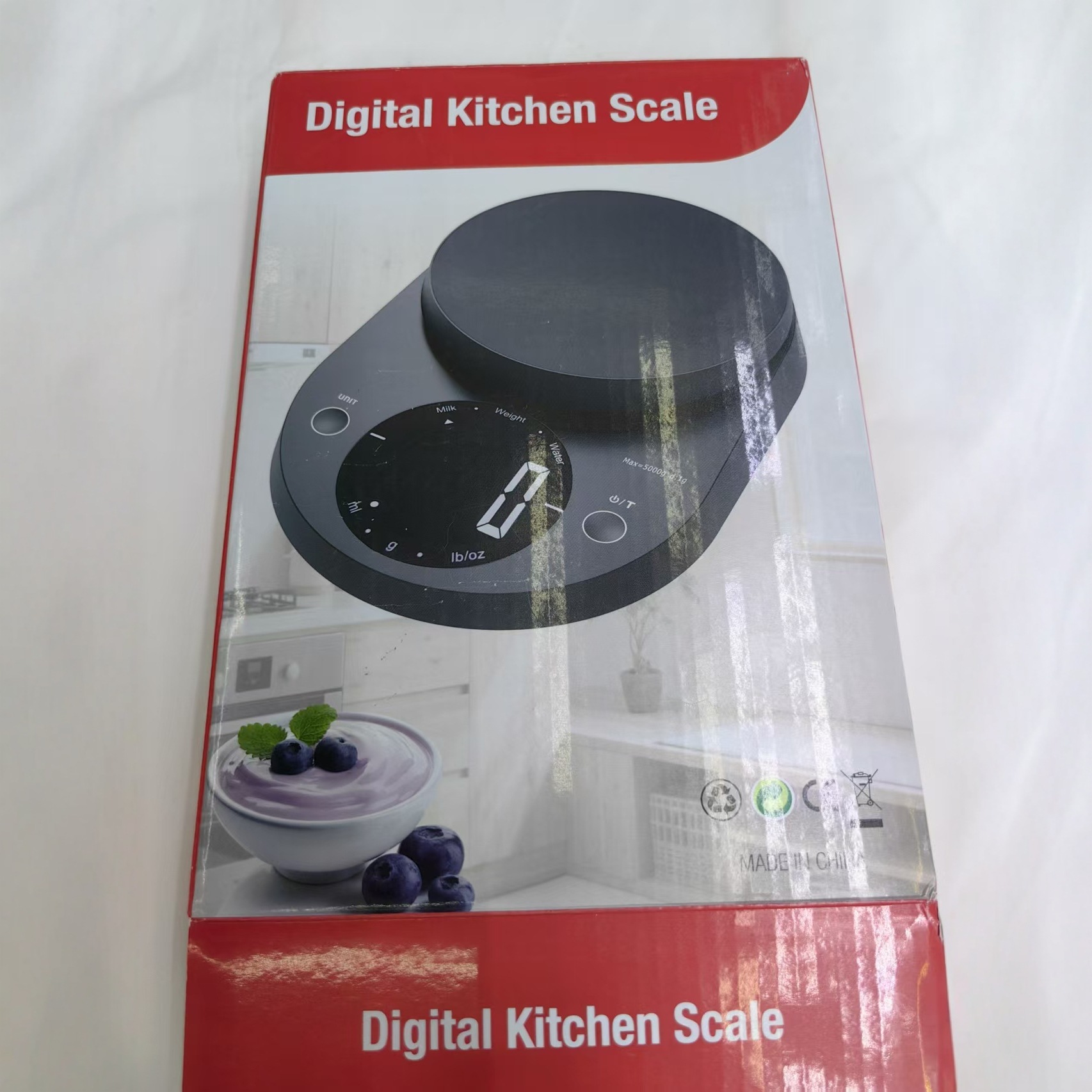 2025 báscula electrónica de cocina báscula de horneado de alimentos báscula mini gramo 5KG báscula electrónica pantalla grande báscula táctil de café