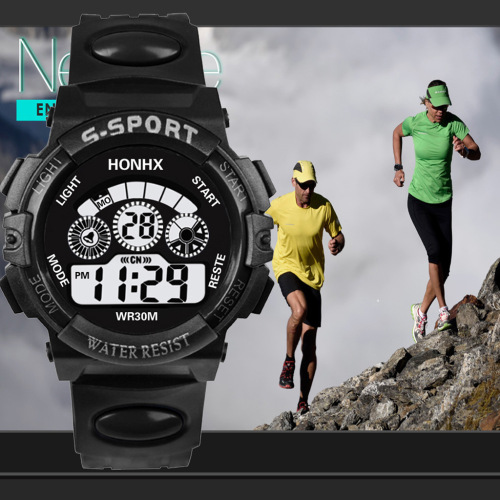 Children's Watch, Best Selling in Foreign Trade, Multifunctional, Night Light, Waterproof, Timing, Sports Fashion, Student Electronic Watch, Direct Manufacturer Sale
