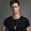 Men's retro necklace stainless steel, pendant, punk style, wholesale