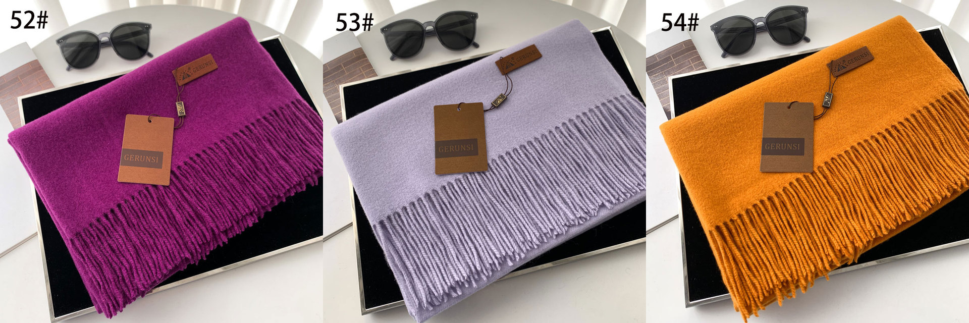 Women's Basic Solid Color Imitation Cashmere Tassel Scarf display picture 5