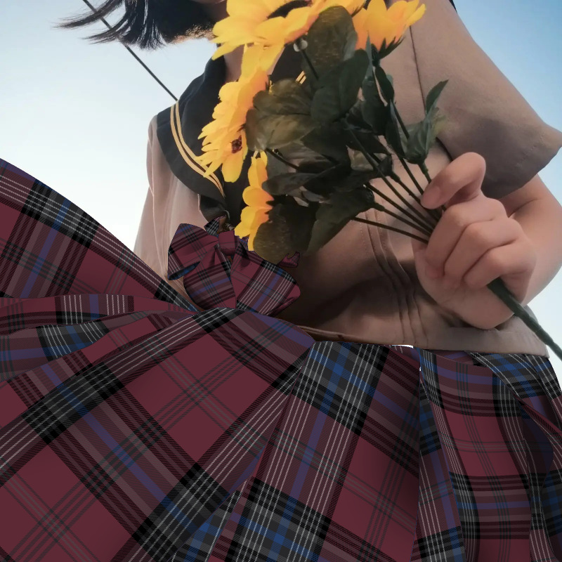 원래 JK 유니폼 치마 겨울 불꽃 저널 주름 치마 학생 개 스커트 여자를위한 일본 부서 대학 스타일 학교