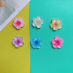 新しい樹脂の多彩な卵の花のDIYクリームのゴムの部品の穴の靴はピンのピアスの携帯電話の部品を掛けます。