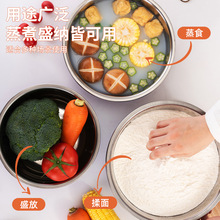 不锈钢盆礼品盆套装彩色盆三件套圆形炫彩盆调料缸洗菜盆多用盆子